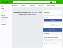 Tablet Screenshot of healthcarejobs77.com